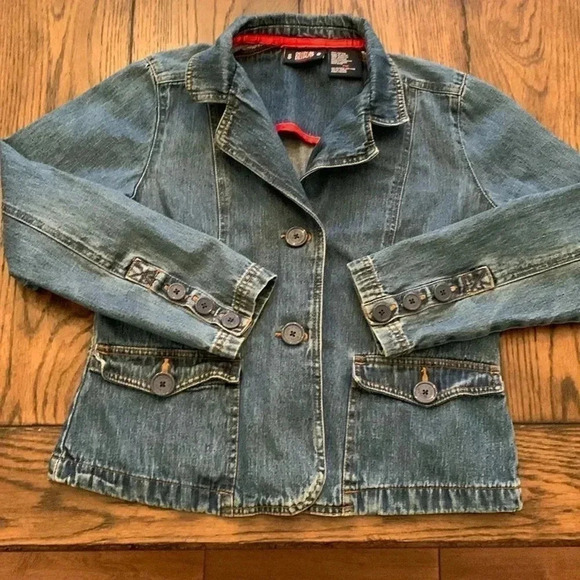 Bill blass Jean Jacket petite medium excellent used condition - Picture 1 of 3